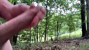 Clitlicker662 Flashes Outdoor Orgasm in Forest Muff Diving Solo