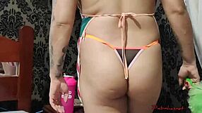 Blonde Latina maid in lingerie demands thick cock payment now!