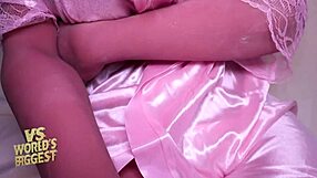 whoa check this babe's huge belly bulge from monster cock doll fuck and giant cumshot