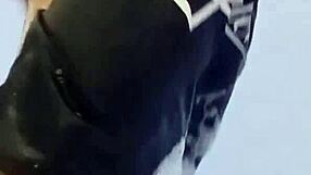 having fun fucking that hung guy nice and hard right in the motel