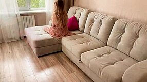 Wife at work unaware hubby cheats with her sister in steamy Russian talk?