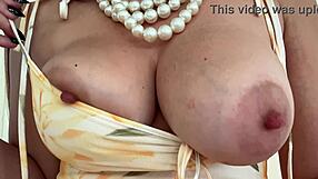 😍 italian milf artemisia love bounces her huge natural tits solo in slow motion closeup