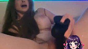 dive into adrianna savu teasing her huge tits and ass with dildo solo play 😍