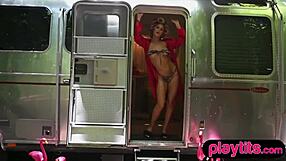 petite blonde teen 18+ flaunts juicy round tits and big ass