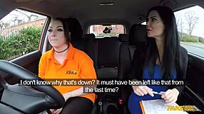 Ex-Prisoner Massive Tits Licked Fucked By Jasmine Jae Lesbian Driving