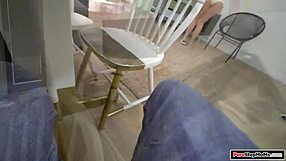 stepmom watches stepson jerk big cock then milf gets horny pov