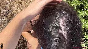 i found the perfect spot for him to cum on my big tits while sucking