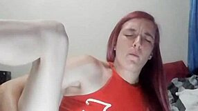 Ami the horny slut rams her wet pussy late at night