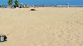 I get fucked hard in ass by beach as hot blonde milf