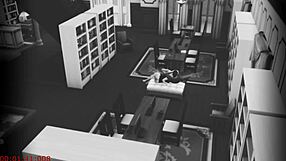 Cheating wife bends over for stranger fuck on library cam