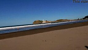 Trashy kiwi milf struts beach in see-through clothes craving public creampie pounding trailer