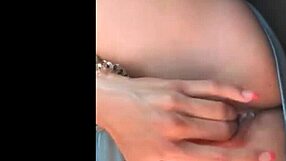 Why does this amazing blonde finger herself to orgasm in the car?