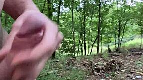 Clitlicker662 Flashes Outdoor Orgasm in Forest Muff Diving Solo