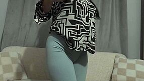 Thrilled Big Ass Latina Milf Teases Leggings Cameltoe Tits Vibrator