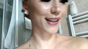 babe spreads sexy trimmed pussy wide on screen recording