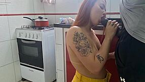 Neighbor's Daughter Takes Cock Deep in Tight Pussy and Ass Ripping Climax