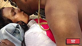 indian horney couple screams passion during wild outdoor nature fuck