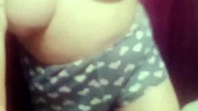 stacy's big natural tits and chubby belly bounce as she sucks strokes rides and takes missionary cum on tummy