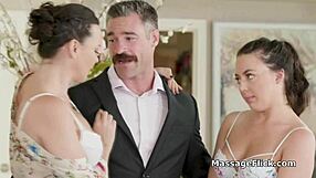 Drilling These Two Oiled Masseuses Hard After Our Steamy Shower Fuck!