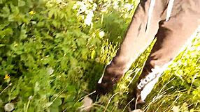 i head to public nature spot piss then masturbate pussy to orgasm