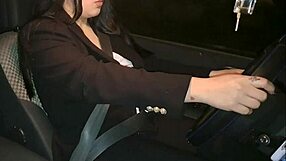 Security Catches Intense Naked Car Masturbation Wet Orgasm