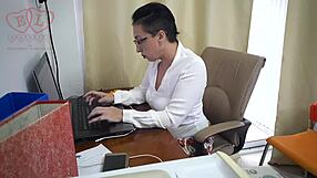 Sexretary Milf Fucked By Dildo On Office Hidden Cam.