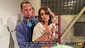 Hunt4k captures naughty whore Elena's public sex show for coworkers outdoors