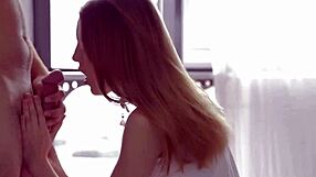 erotic glamour babe eva licks cock before getting her pussy deeply filled