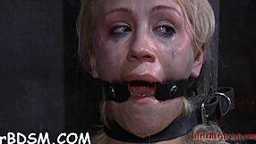 Ravishing Blonde Maid Cums Hard In Bondage