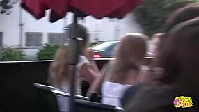 This horny brunette bends over craving tongue on pussy till she orgasms hard