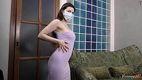 Elle Mira Fingers Pink Twat Hard