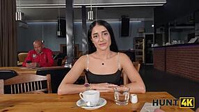 Petite Russian Ara Mix in heels chokes on deepthroat during rough toilet pounding by pickup guy