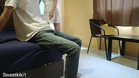 Japanese Girlfriend in Cosplay Gives Deepthroat Blowjob Squirting Uncensored