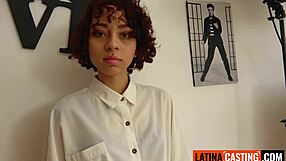 Tiny latina teen chokes on monster cock pov deepthroat!