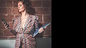 Curvy French MILF Merce Palau Fucks Cris Angelo in Office Creampie Blowjob