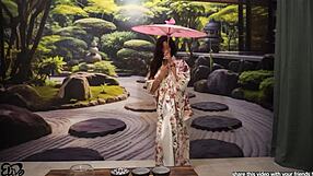 stunning japanese geisha rides cock hard in hot dorm night with skinny moans and wet pussy clenching tight around every deep thrust from horny roommate