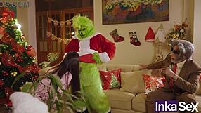 Grinch Fucks Victoria Camargo Curvy Ass in Christmas Cosplay Anal