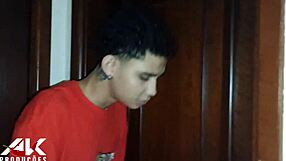 stepson hides in closet spying hot milf mom's huge tits and ass 😈🔥