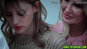 Wanna see Jenna Starr and Melody Marks fuck lucky stepson Joshua?