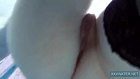 Hot hungarian teen petra spreads tight shaved pussy underwater poolside!