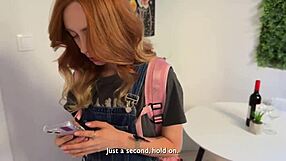 Roommates discover double booking mixup turns into sneaky creampie riding with cute asian yoga girlfriend