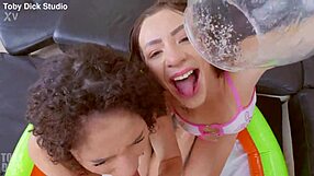 Party gets wild with bruna santos and gih spanic messing around big time