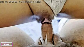 Skinny Brazilian black cock slut chokes on deepthroat before squirting wildly