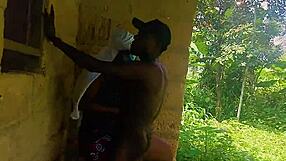 step bro sneaks neighbor milf for bent over doggy deepthroat creampie quickie sex session