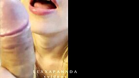 intense pov blowjob from petite blonde to lucky stepdad