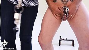 Watch this slave get caned hard in his cage from reverse angle!