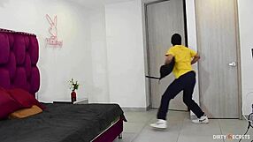 milf kathylee sneaks thief's cock while husband hides nearby