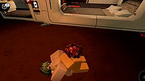 Roblox friend pounds her pussy to cum several times