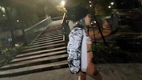 paseo en tanga flashing mexican outdoor public tease