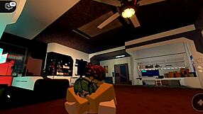 Roblox friend pounds her pussy to cum several times